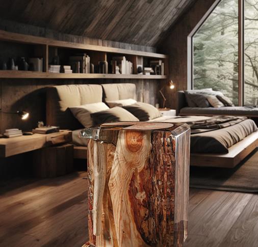 Axe in Wooden Crystal Log