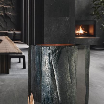 Burned Wooden Crystal Log